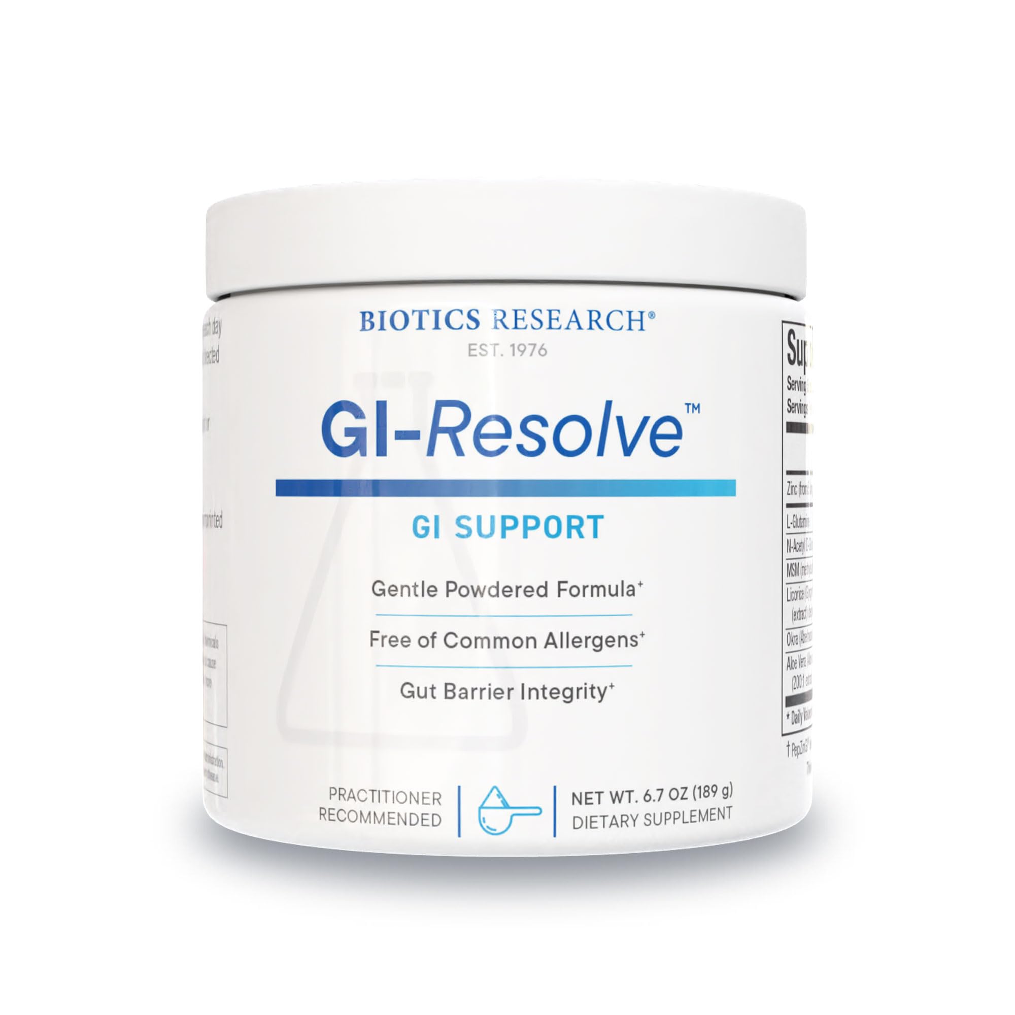 BIOTICS RESEARCH envase frontal mostrando la marca y beneficios