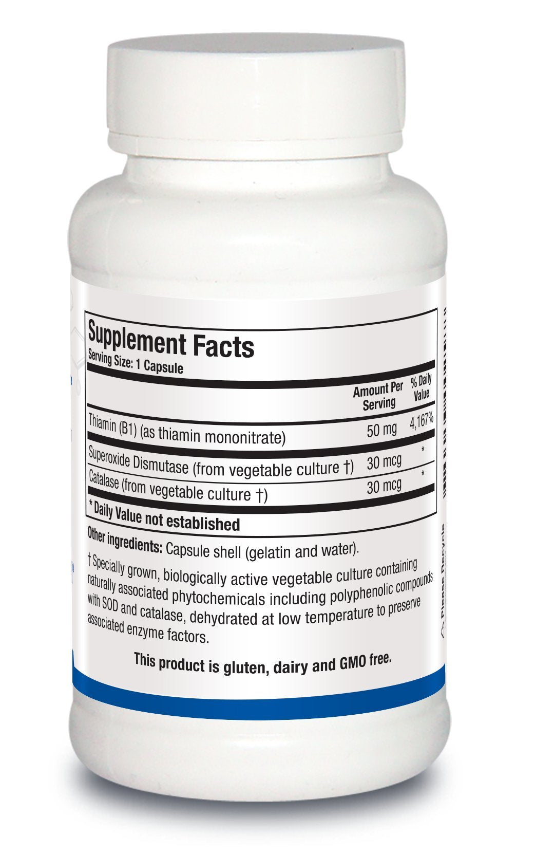 BIOTICS RESEARCH detalle de cápsula de Thiamin 50™ mostrando textura y tamaño