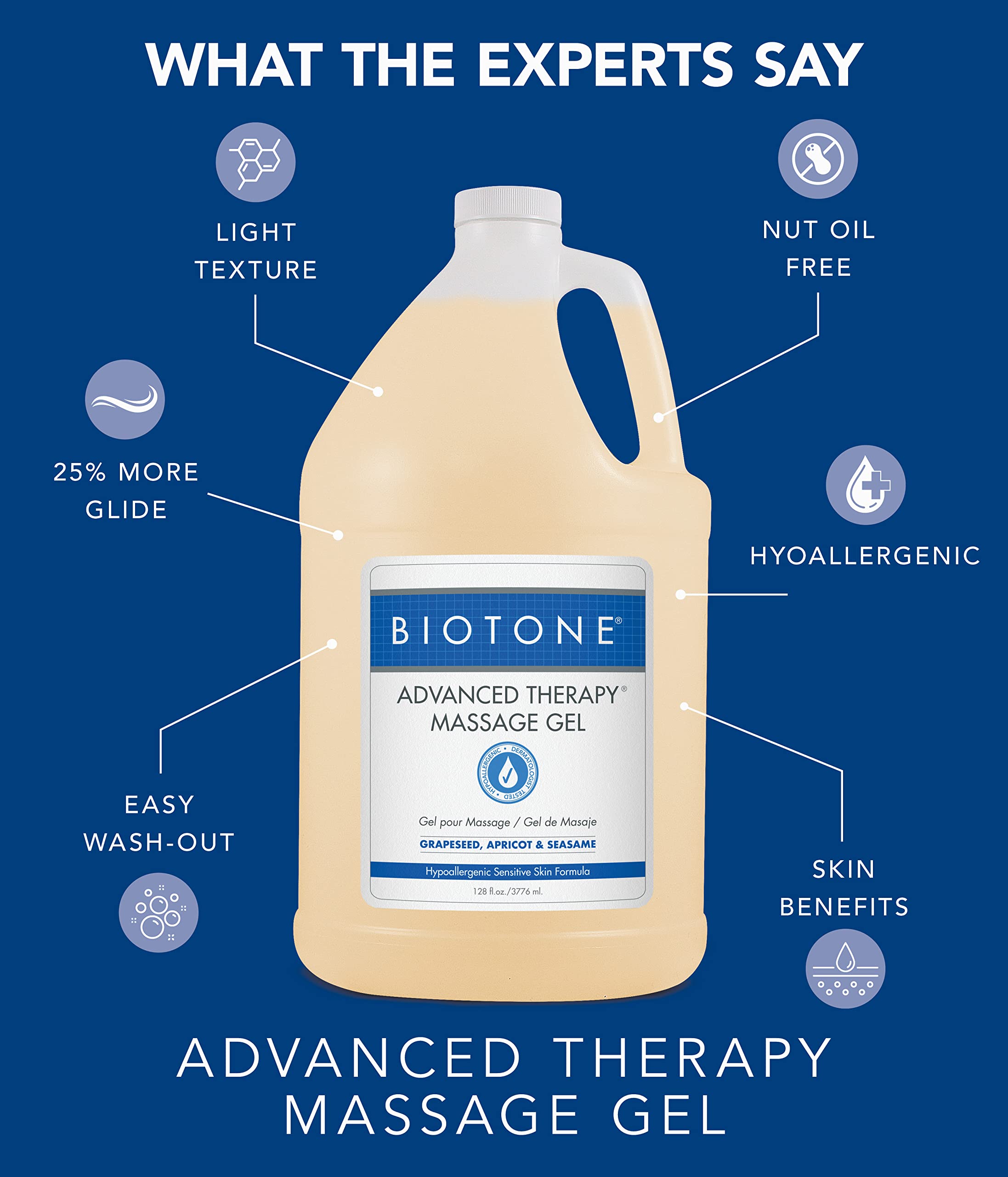 BIOTONE etiqueta con ingredientes clave indicando fórmula hipoalergénica y cruelty-free