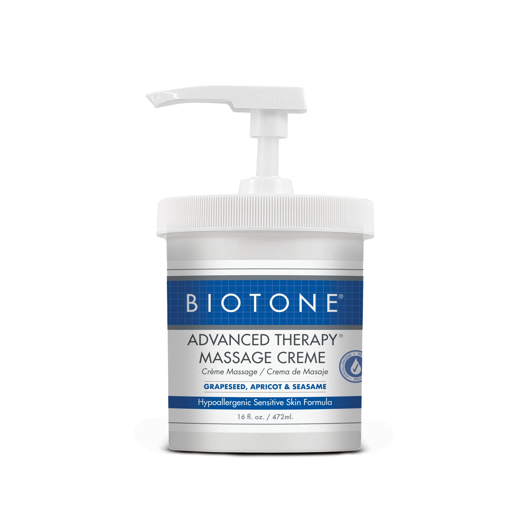 BIOTONE envase frontal mostrando tamaño profesional y uso fácil