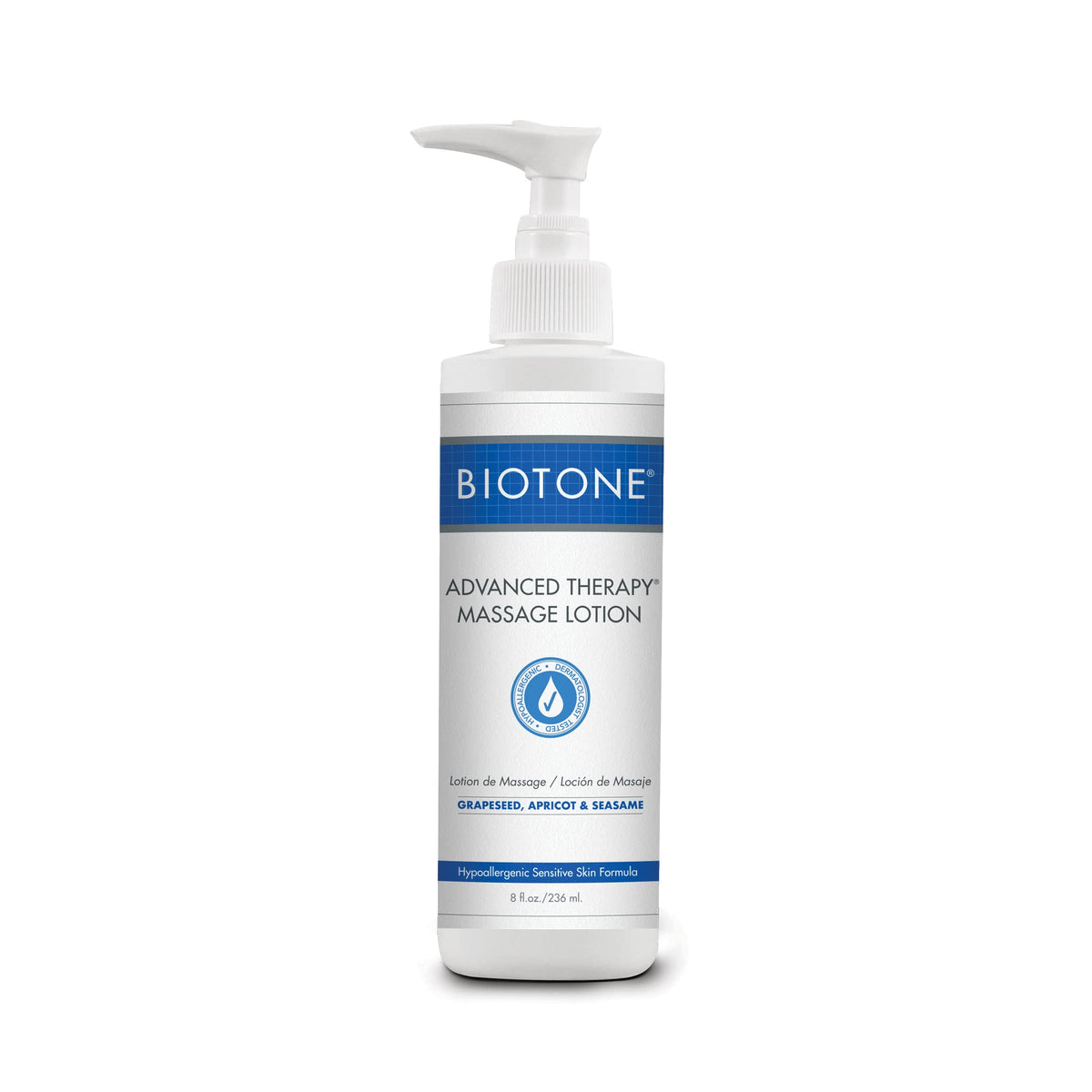 BIOTONE envase frontal que muestra presentación profesional y beneficio de deslizamiento
