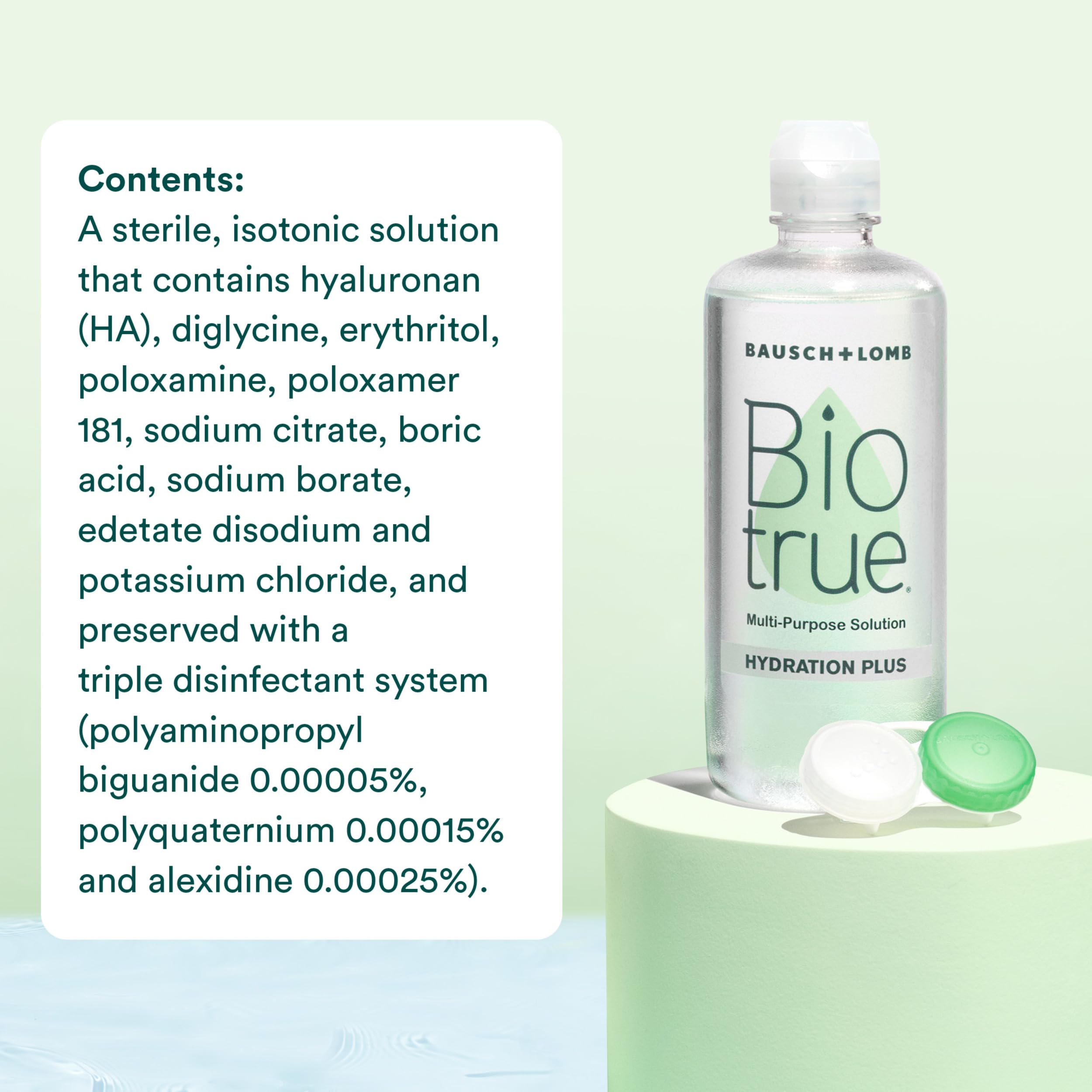 Estuche incluido con lentes húmedos para almacenamiento seguro con Biotrue