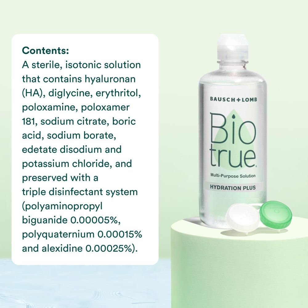 Estuche incluido con lentes húmedos para almacenamiento seguro con Biotrue