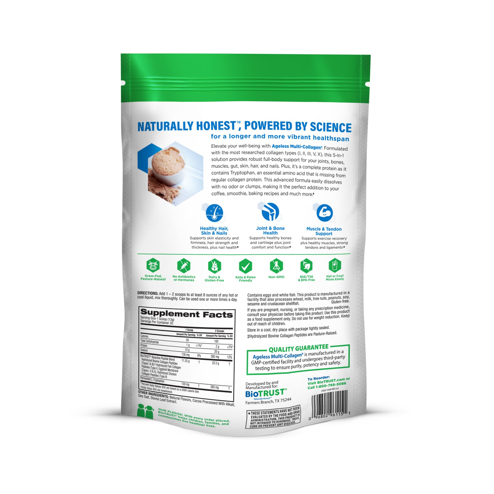 Escena de desayuno con BioTrust Multi Collagen Chocolate integrándolo en rutina diaria saludable