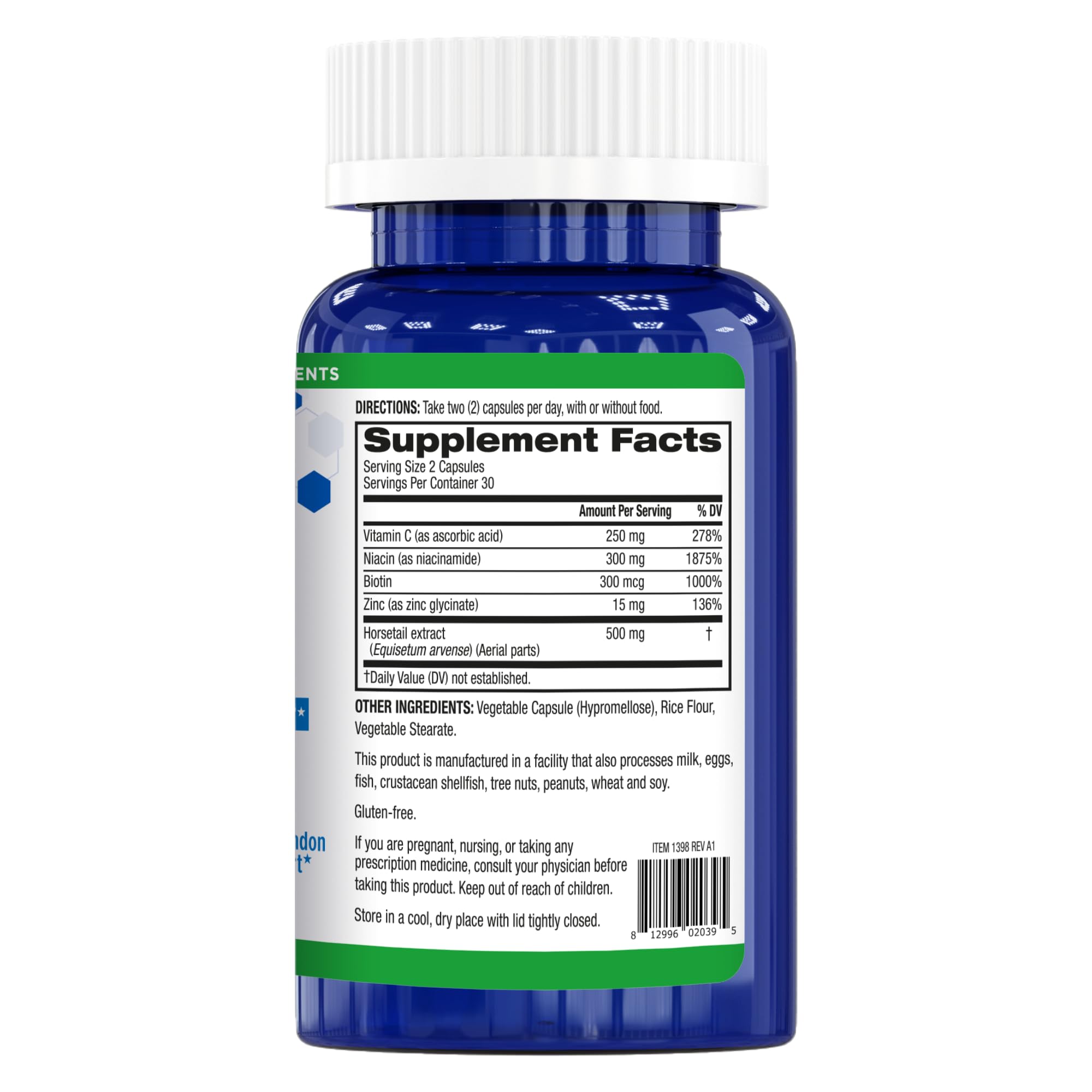 BioTrust cápsula junto a una regla para comparación de tamaño práctico