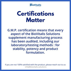 Biovitalis Solutions frasco junto a regla para comparar tamaño y volumen