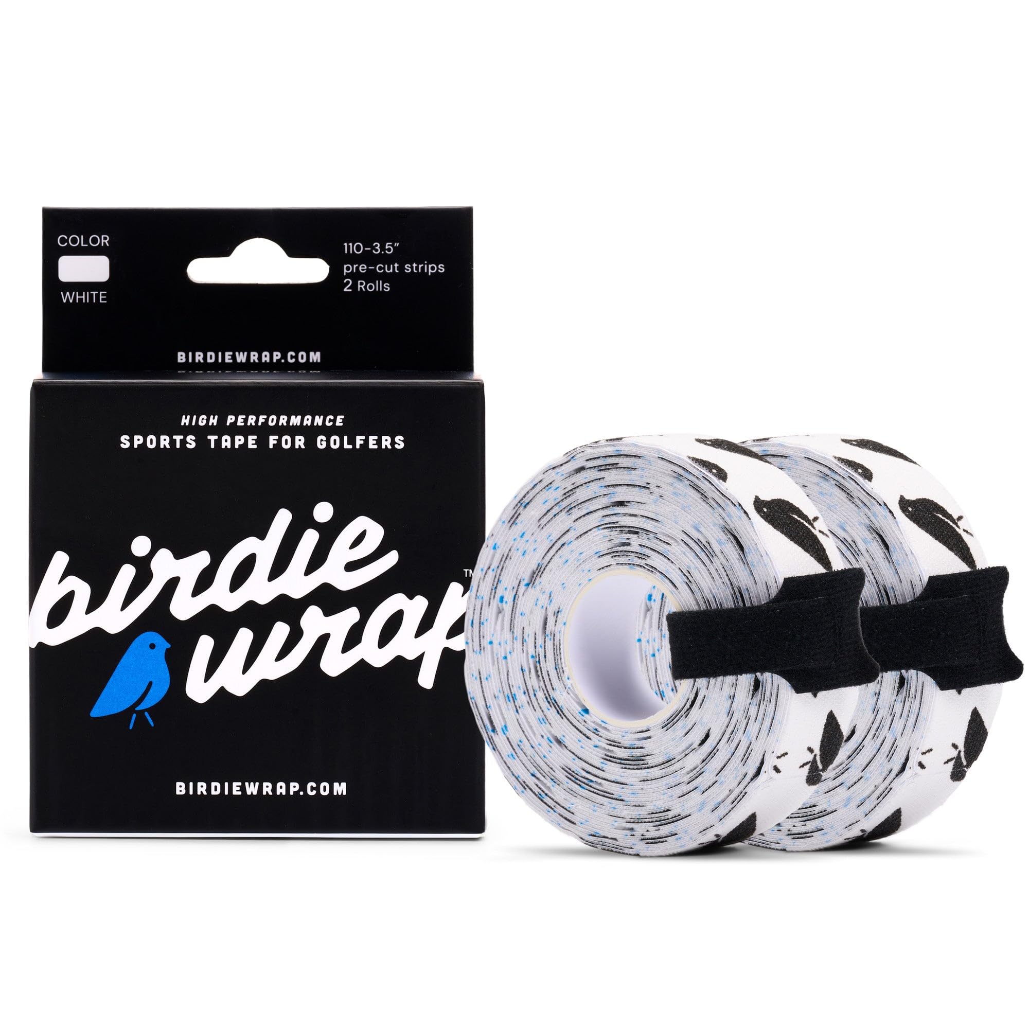 BirdieWrap empaque frontal mostrando 110 tiras y beneficio protección