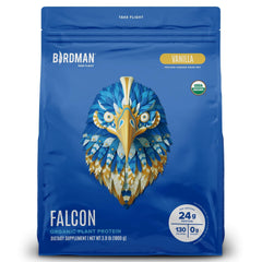 BIRDMAN Falcon frente del envase, envase claro y diseño informativo