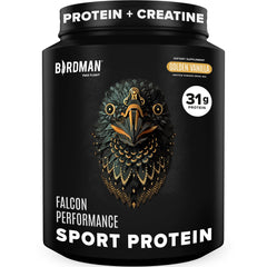 BIRDMAN Falcon vista frontal del envase con información nutricional visible y beneficios