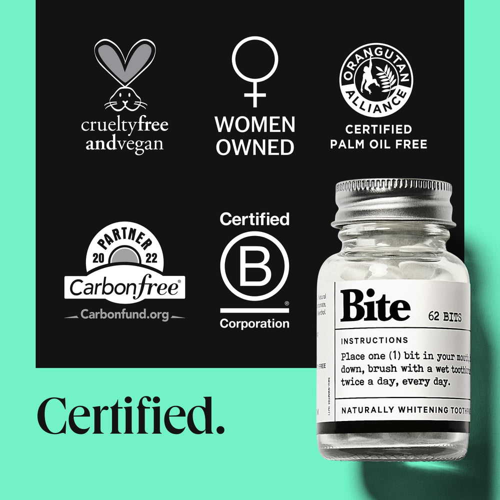 Bite detalle de etiqueta con nano hidroxiapatita y xilitol beneficios visibles