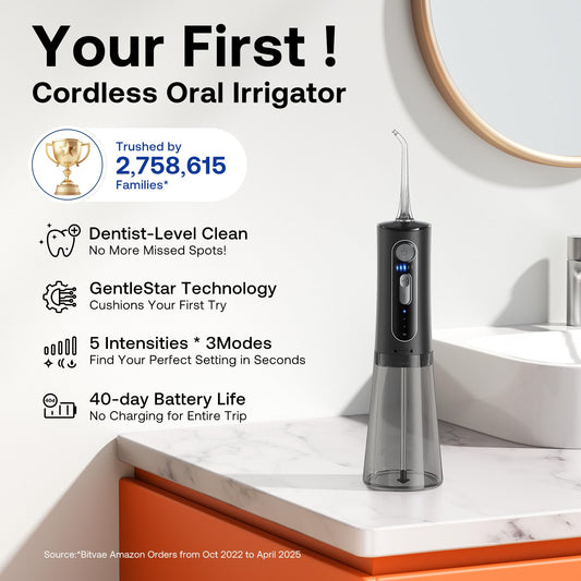 Bitvae detalle de boquilla rotativa 360° para limpieza precisa entre dientes