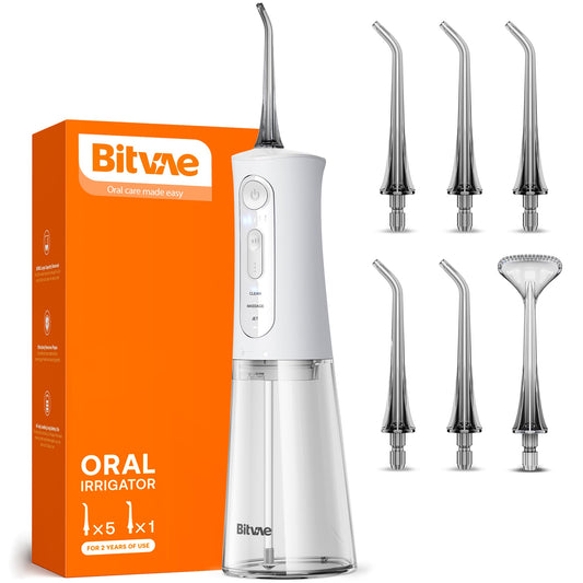 Bitvae vista frontal del irrigador portátil con diseño compacto y control fácil