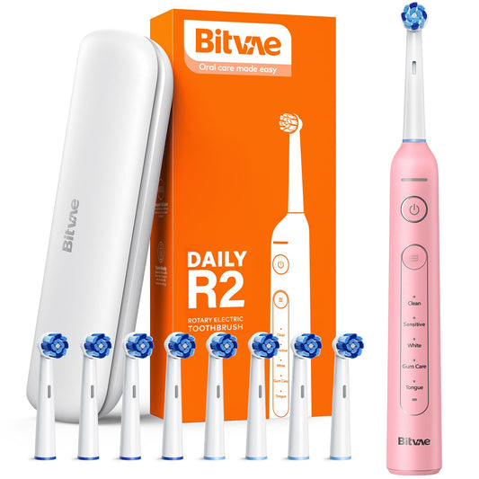 Bitvae R2 vista frontal del mango y cabezal, beneficio limpieza potente