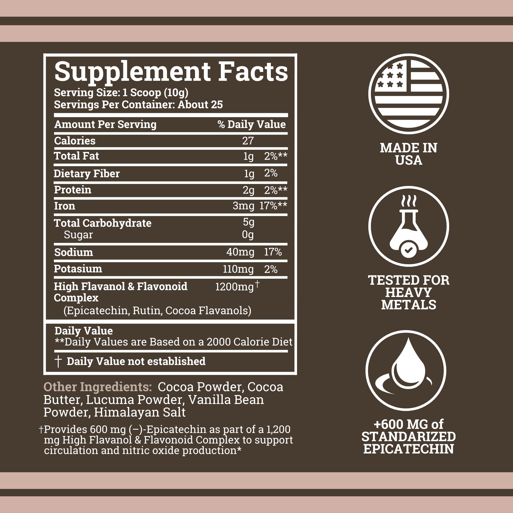 Black Forest cacao mezclado en un batido cremoso para energía antes del ejercicio