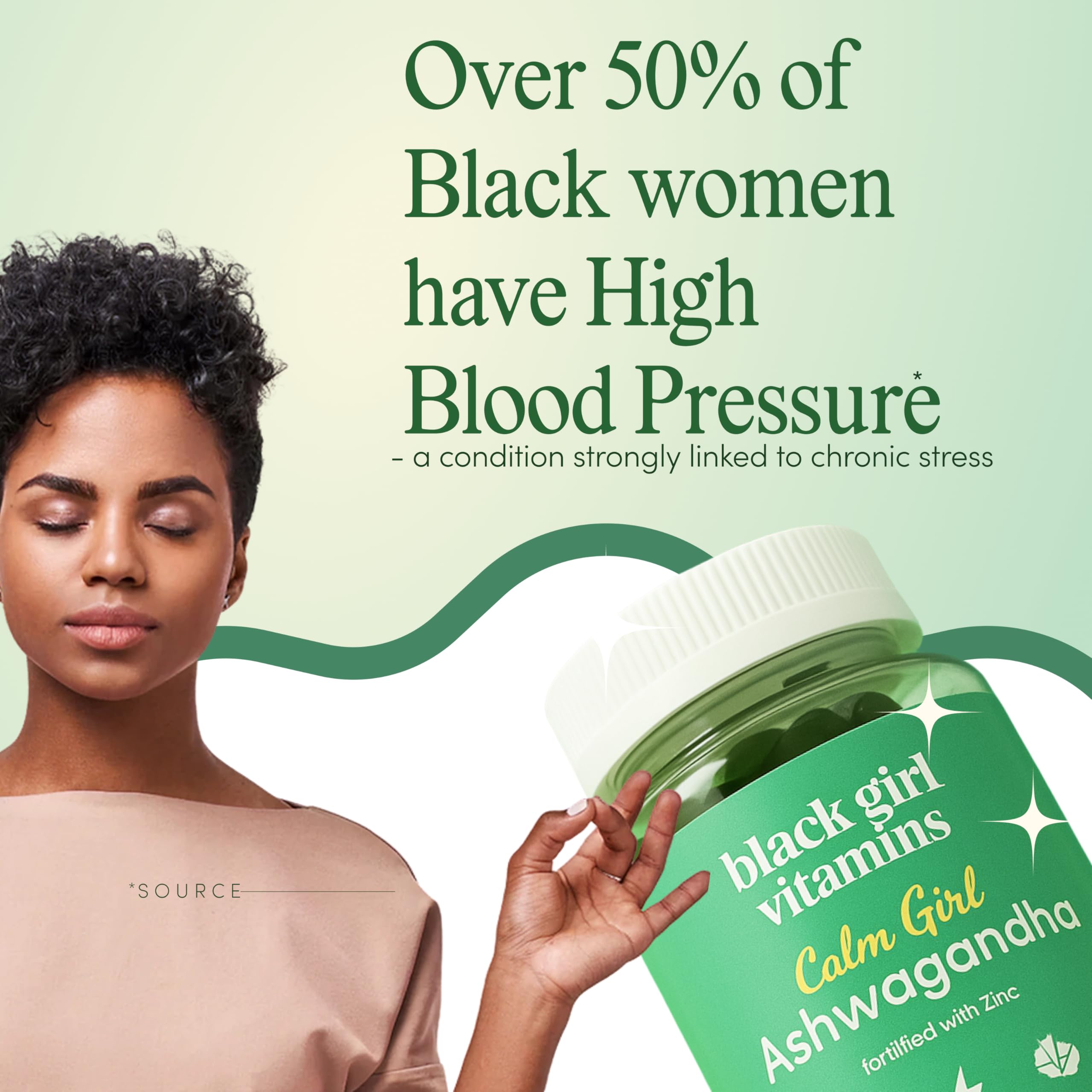 Black Girl Vitamins gominola en mano lista para consumir y relajarse