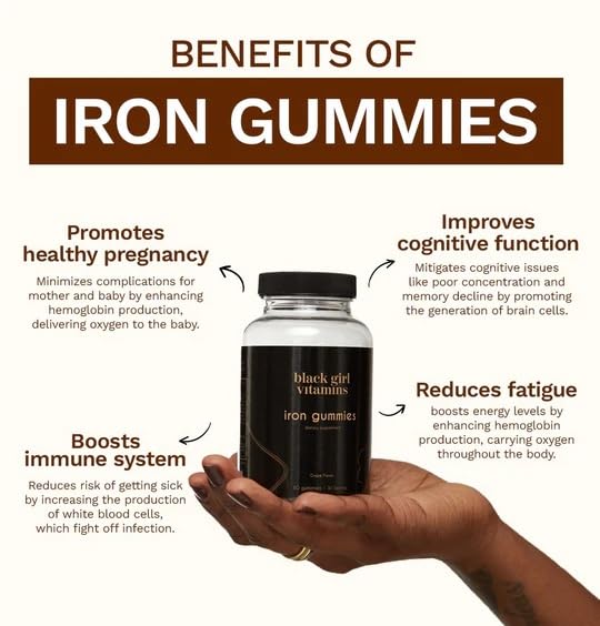 Black Girl Vitamins primer plano de la textura de la gomita para fácil masticación