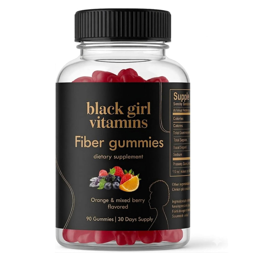 Black Girl Vitamins empaque frontal mostrando la caja y beneficios para digestión