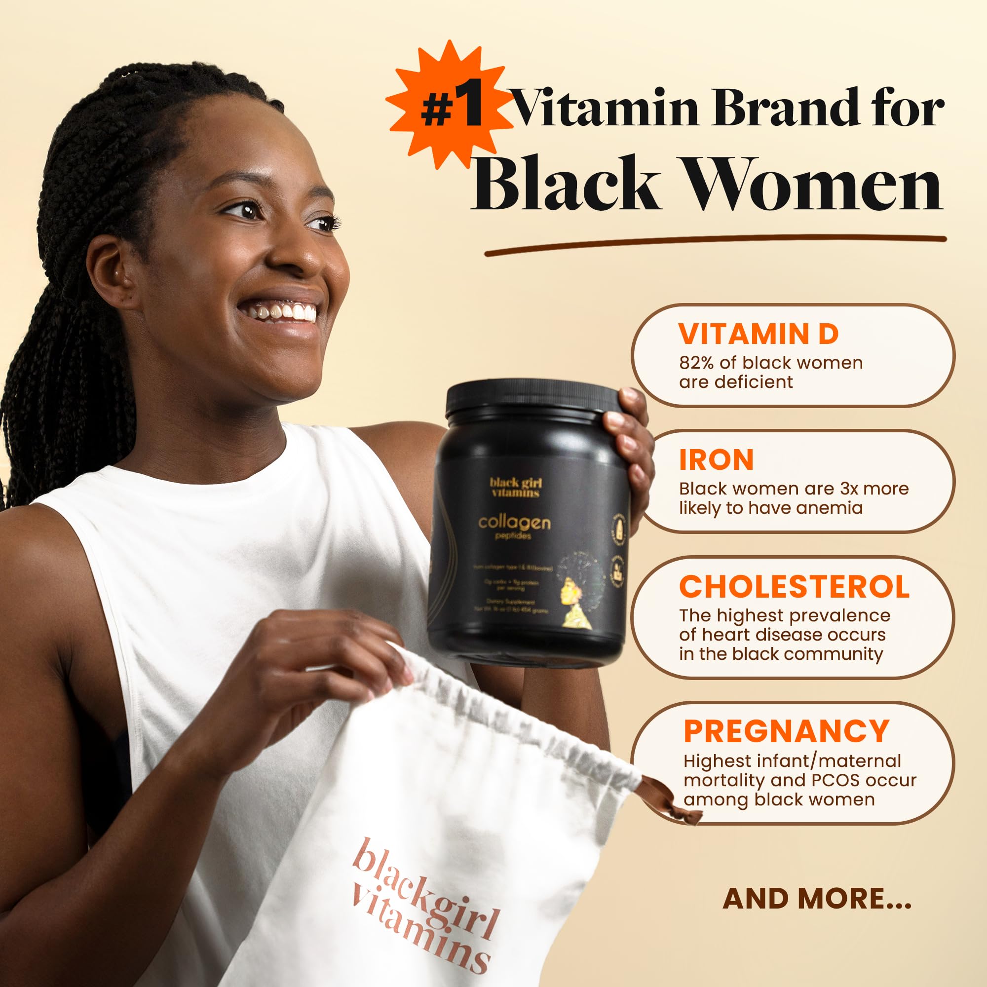 Black Girl Vitamins polvo junto a desayuno saludable para integrar en rutina diaria