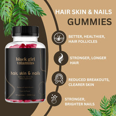 Black Girl Vitamins etiqueta con ingredientes claros para transparencia informativa