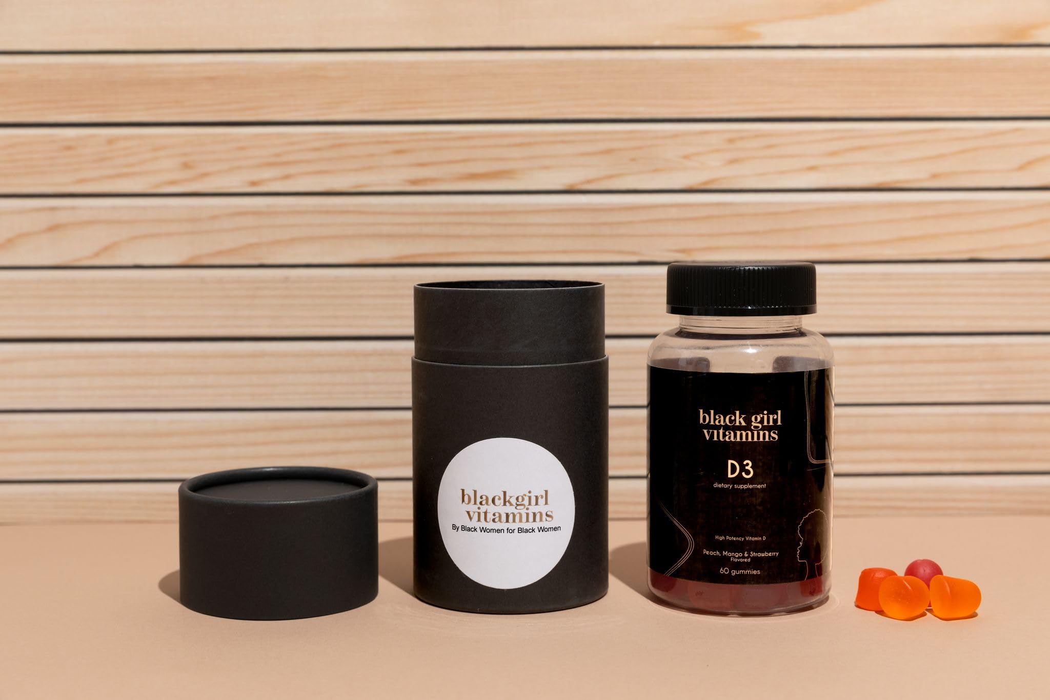 Black Girl Vitamins etiqueta nutricional enfocada que facilita ver ingredientes