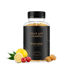 Black Girl Vitamins frasco delantero mostrando etiqueta clara y 60ct, conveniencia diaria