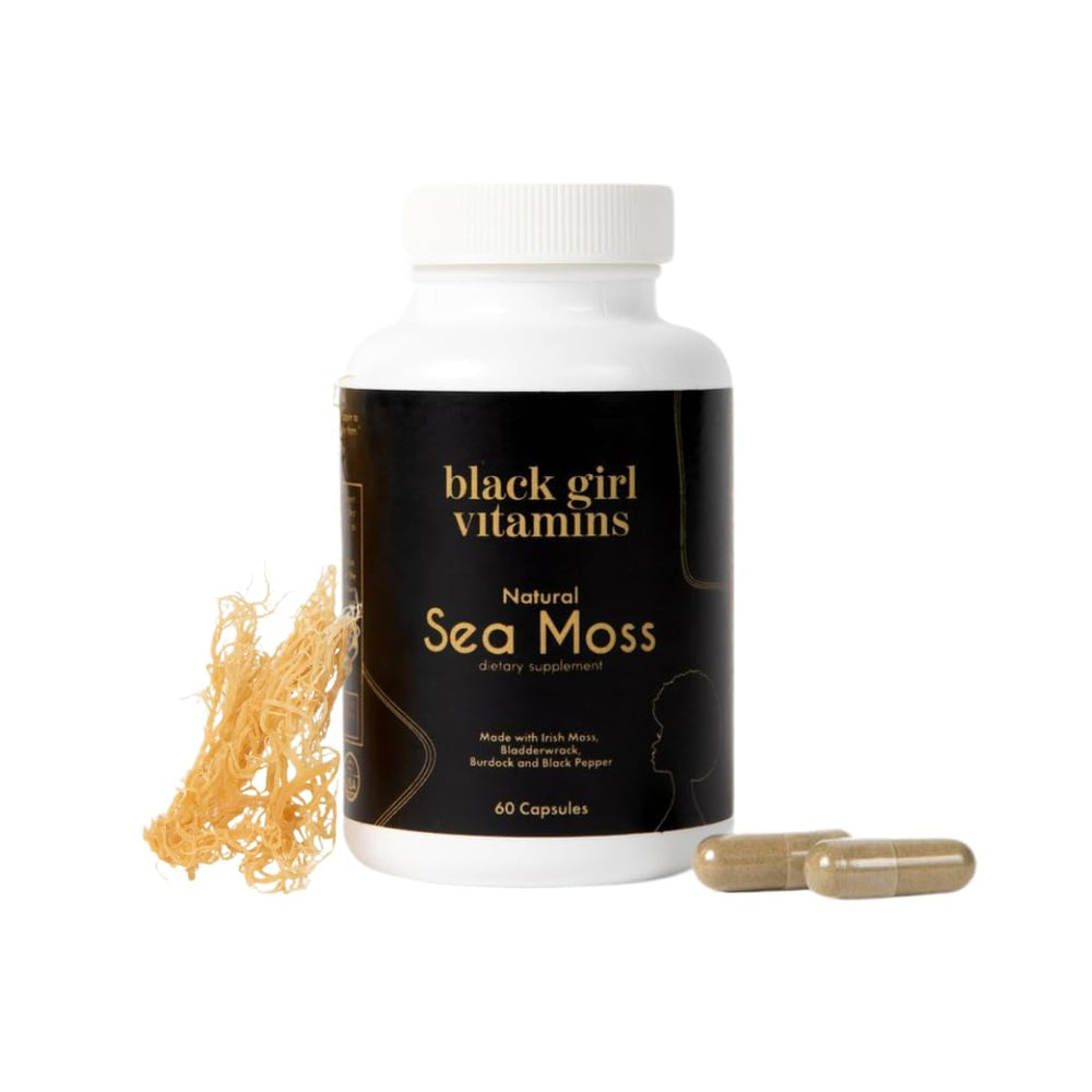 Black Girl Vitamins envase frontal mostrando su formato vegano y orgánico