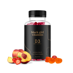 Black Girl Vitamins envase frontal mostrando la marca y beneficio claro