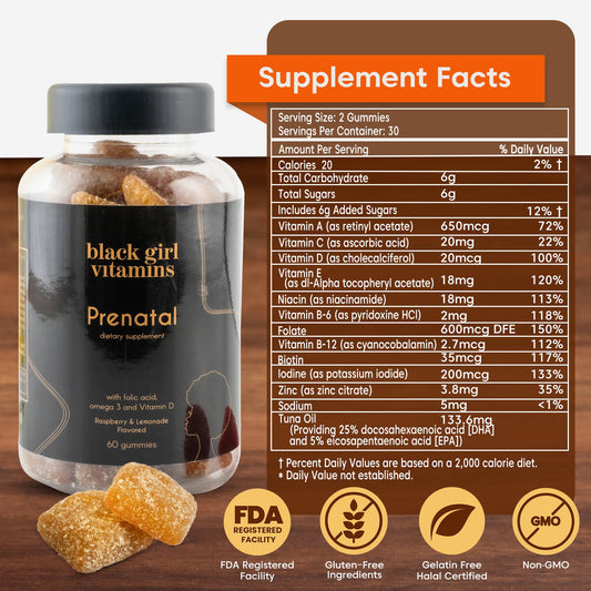 Black Girl Vitamins primer plano de gominola Raspberry-Lemonade, textura y sabor apetecible
