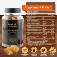 Black Girl Vitamins primer plano de gominola Raspberry-Lemonade, textura y sabor apetecible