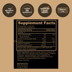 Black Girl Vitamins gomitas dentro del frasco vista abierta sabor apetecible