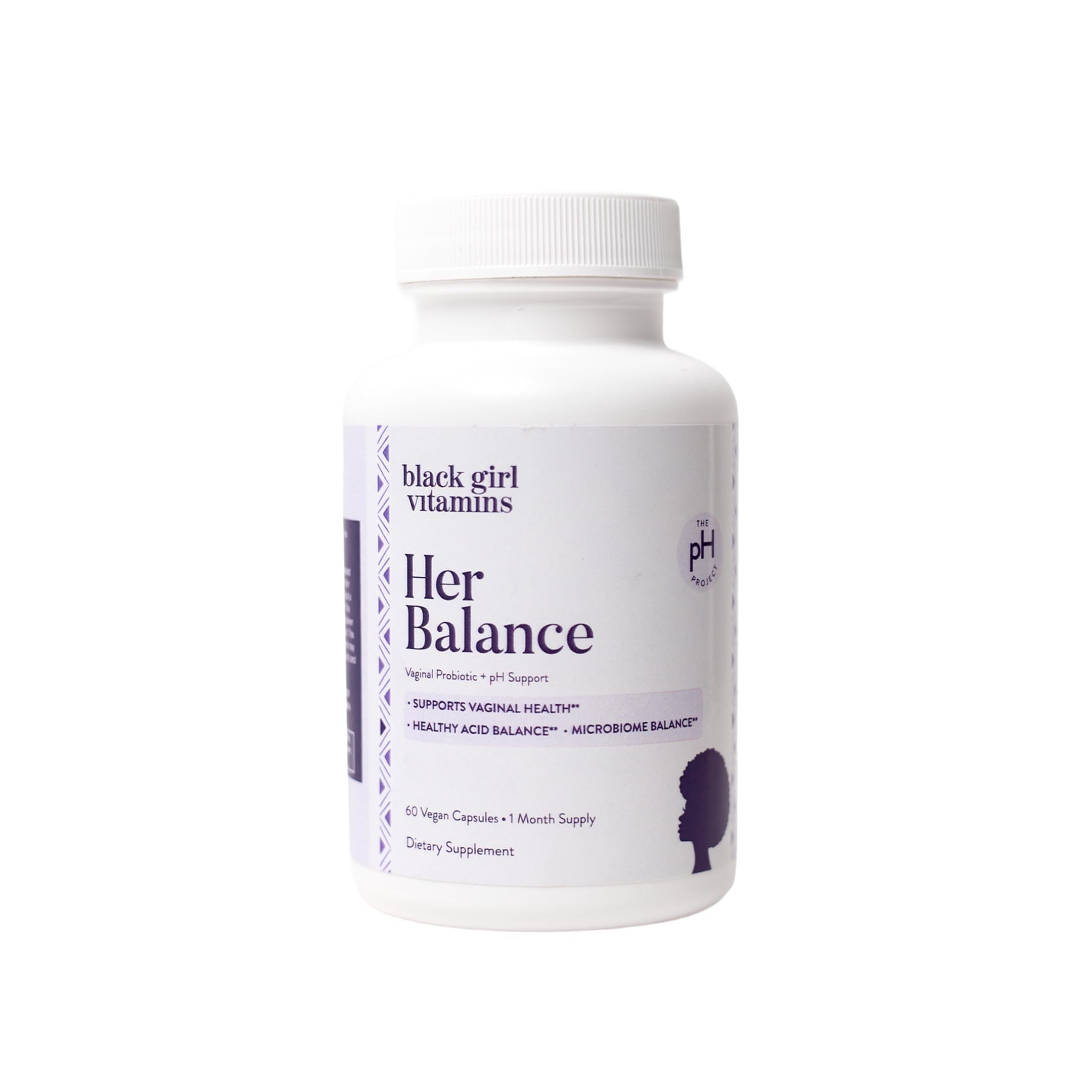 Black Girl Vitamins etiqueta de ingredientes resaltando cepas y composición clara