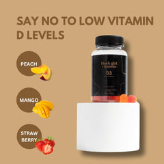 Black Girl Vitamins frutas naturales (mango, durazno, fresa) que resaltan sabores reales