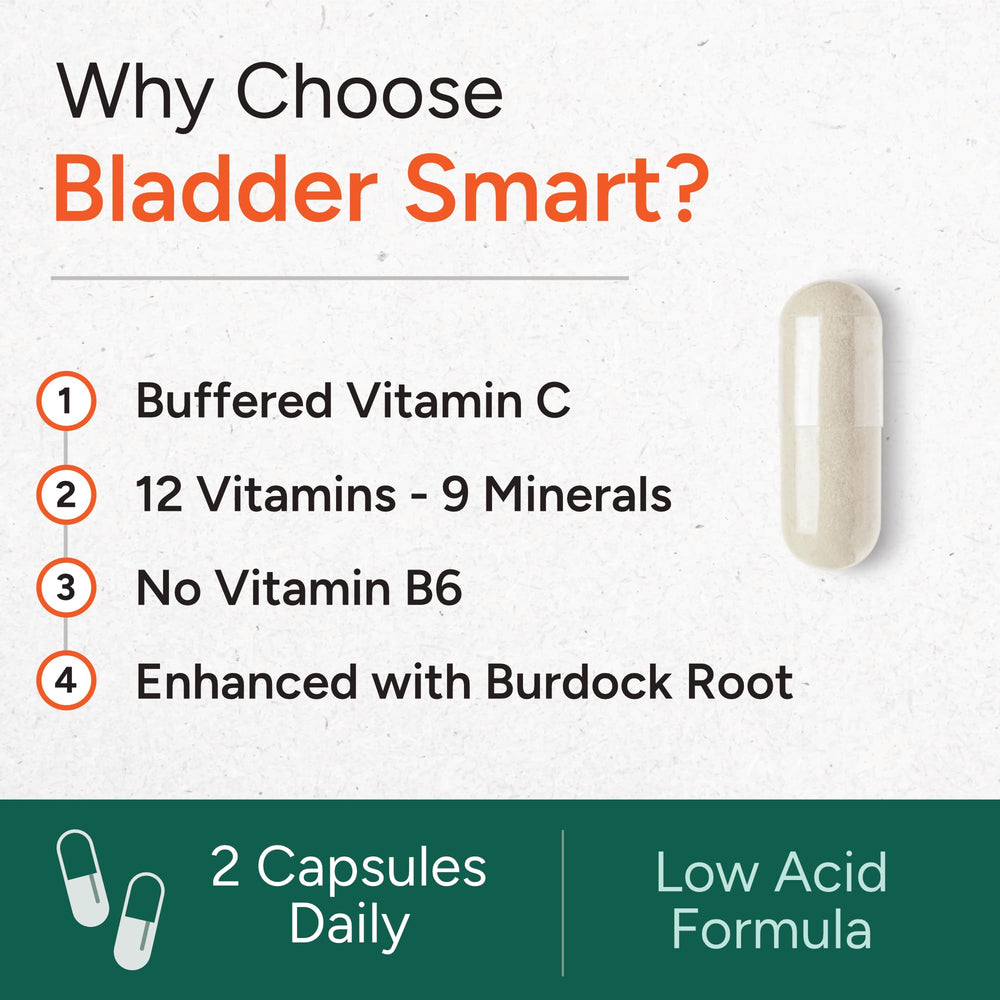 BLADDER SMART cápsulas en mano para comparar tamaño y facilidad