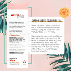 BLDG ACTIVE etiqueta con información clara para uso diario