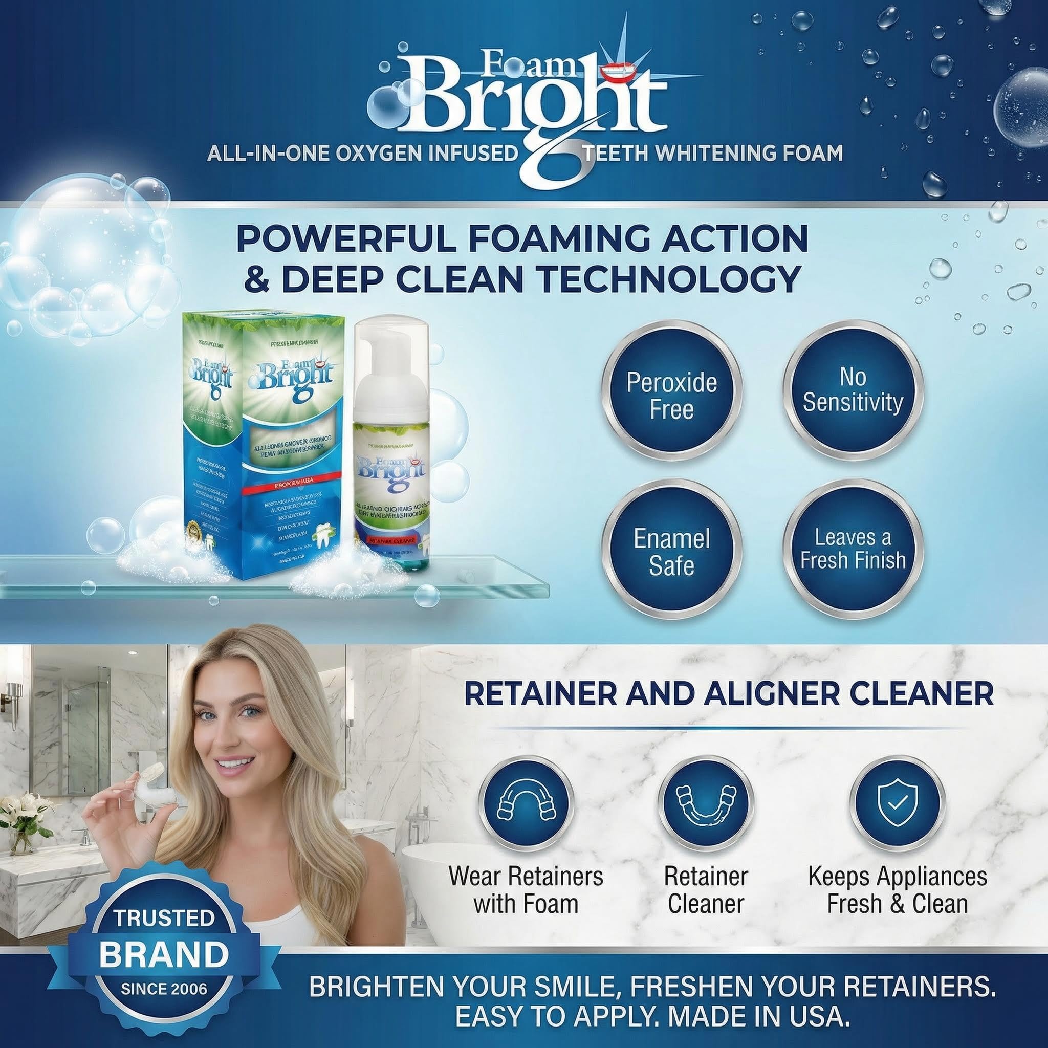Bleachbright alineador tras limpieza aspecto más claro y sin manchas