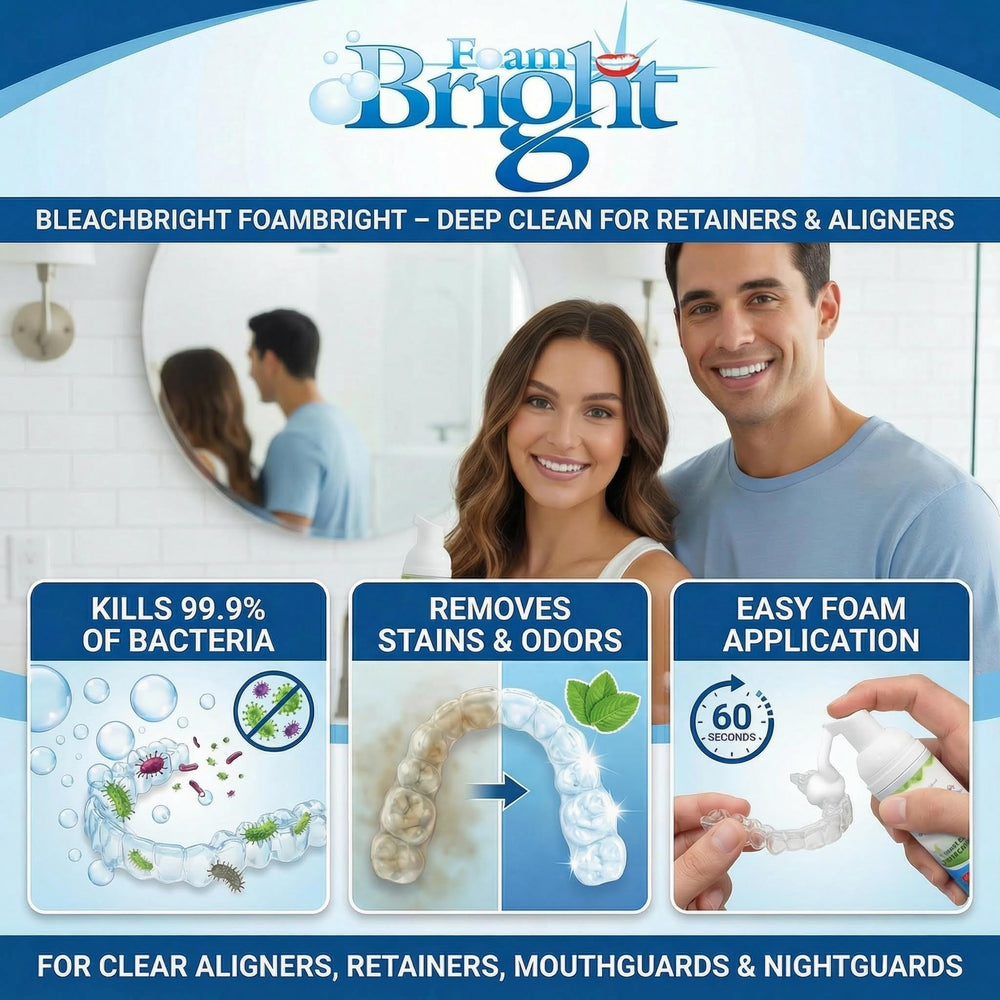 Bleachbright envase 50 ml comparado con objeto muestra portabilidad