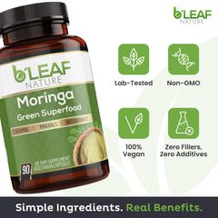 B'LEAF NATURE cápsulas extendidas para ver forma y fácil ingestión