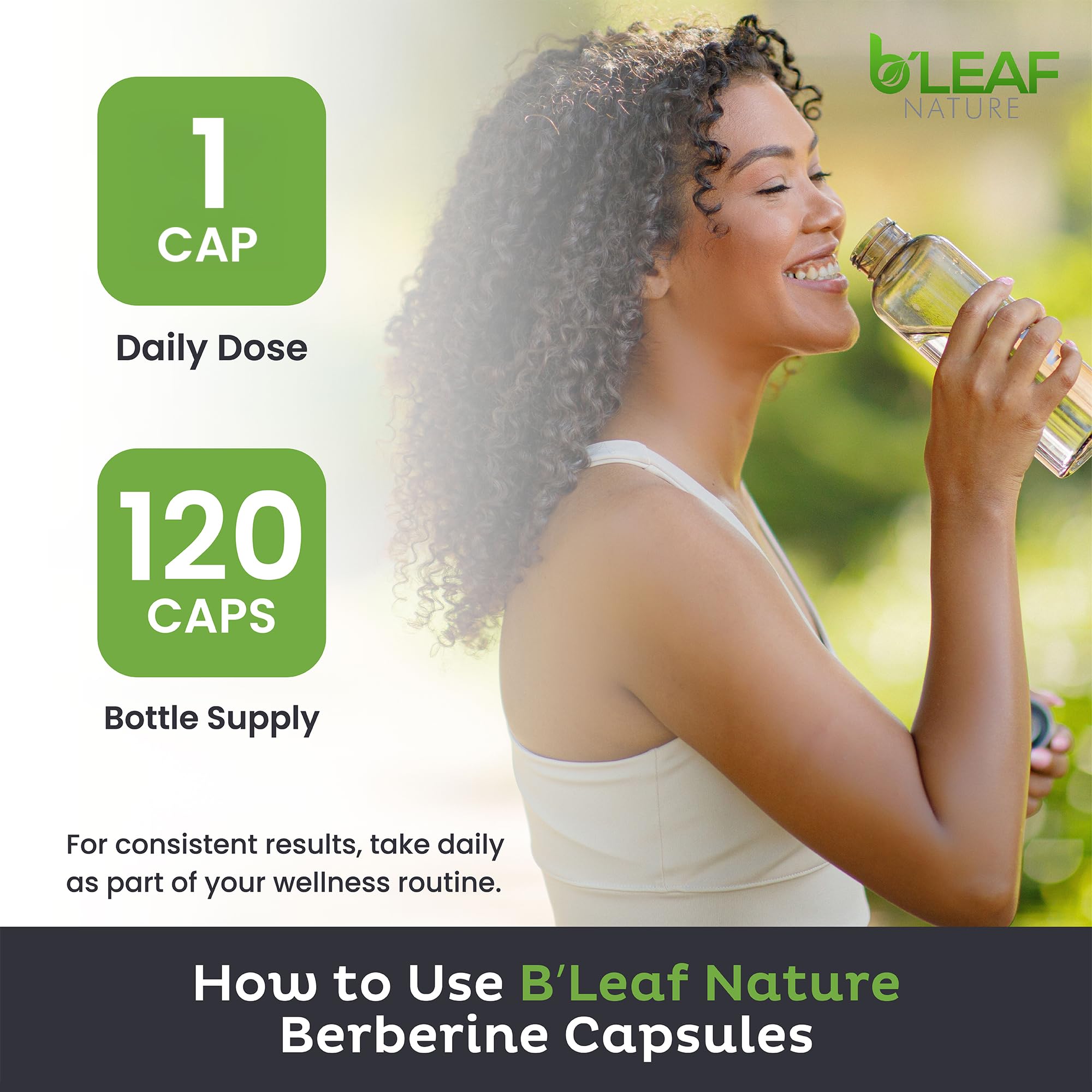 B'Leaf Nature persona activa integrando suplemento en rutina diaria
