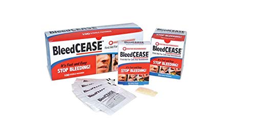 Comparación de tamaño BleedCEASE junto a una moneda para referencia