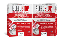 BleedStop envase frontal mostrando diseño y uso rápido