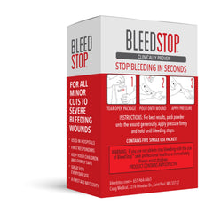 Detalle de la textura del polvo BleedStop que facilita la coagulación rápida