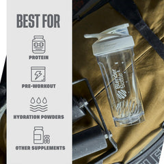 BlenderBottle asa ergonómica flexible para transporte cómodo
