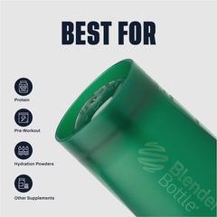 Boca ancha de BlenderBottle Classic V2 durante el llenado para añadir polvos y líquidos sin derrames
