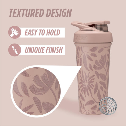 BlenderBottle tapa con cierre seguro y botón para evitar derrames en traslado