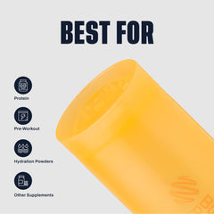 Boca ancha BlenderBottle mientras se añaden polvos fácilmente y sin derramar