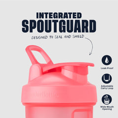 BlenderBottle mostrando BlenderBall de acero 316 para mezcla sin grumos