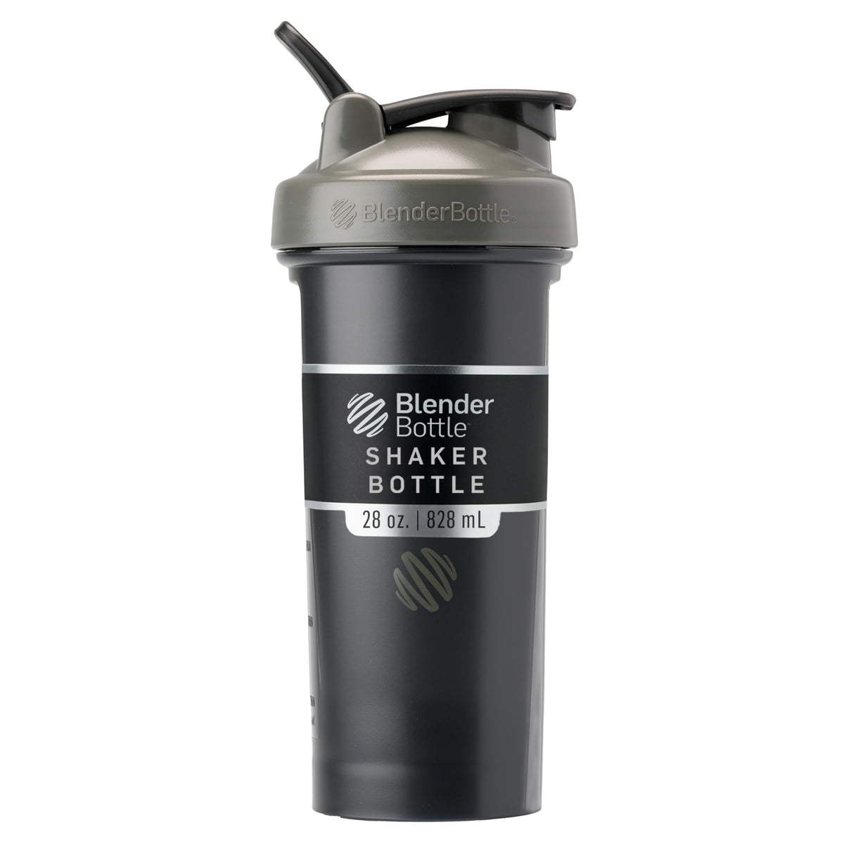 BlenderBottle clásico v2 frontal pack mostrando diseño y colores y portabilidad