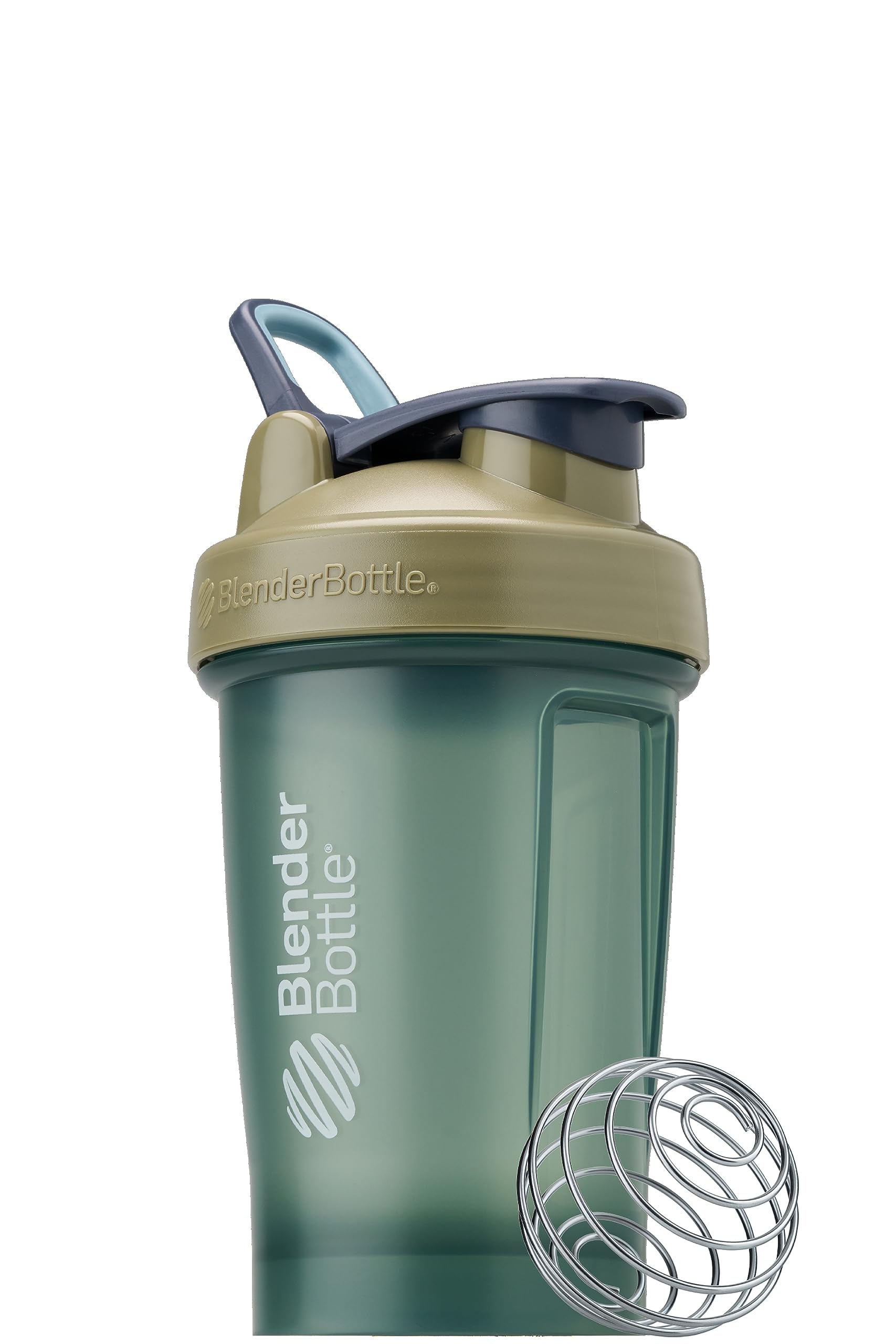 BlenderBottle Classic V2 frontal en color tan mostrando diseño y capacidad