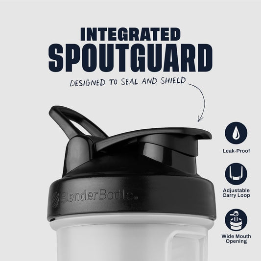 BlenderBottle BlenderBall de acero 316 en primer plano para mezcla sin grumos