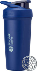 BlenderBottle en uso en gimnasio manteniendo bebida fría y sin derrames durante el entrenamiento